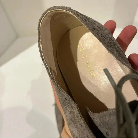 Cole Haan Womens Lunargrand Wingtip II Lace up Oxford Flats Grey Waterproof Sz 9 - Picture 10 of 10